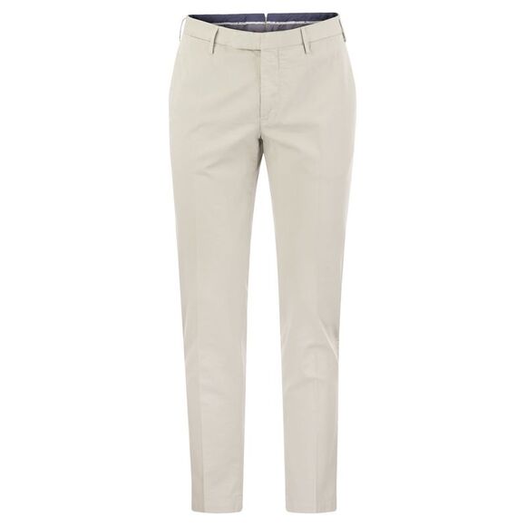 Pt Torino Men Skinny Trousers In Cotton And Silk